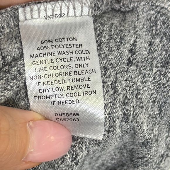 Gray Crew Neck Short Sleeve Tee with Melange Effect - Picture 3 of 6